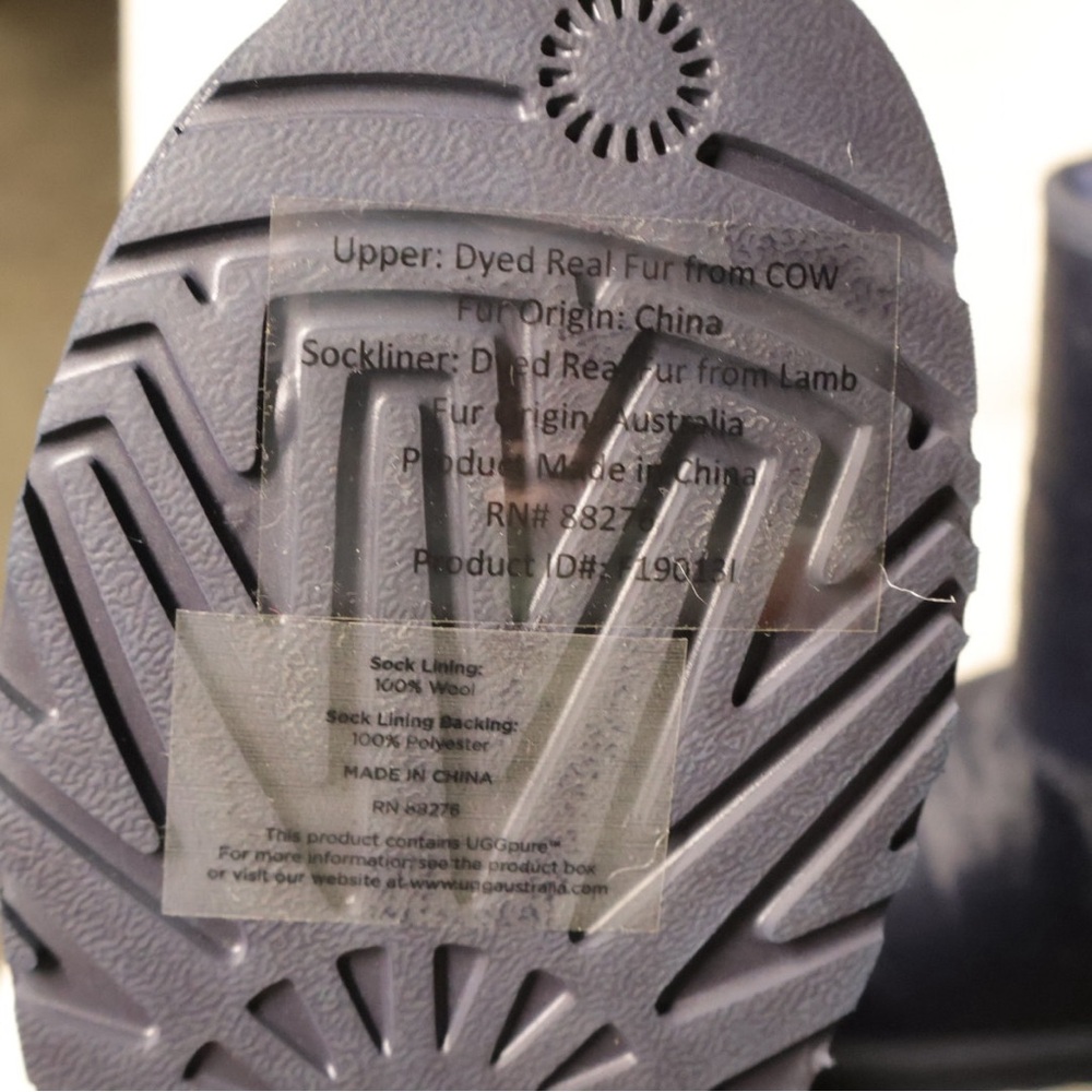 UGG Blue Calf Hair Exotic Classic Short Boots - Picture 3 of 8